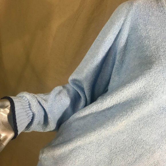 Charming Forge Vintage USA Large Blue V Neck Sweater Ribbed Cuffs and Hem Pullov - Picture 5 of 16